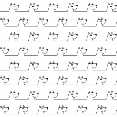 Komik ve sevimli köpek Dikişsiz desen,