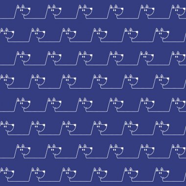 Komik ve sevimli köpek Dikişsiz desen,