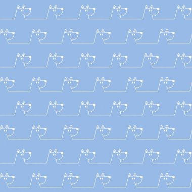 Komik ve sevimli köpek Dikişsiz desen,