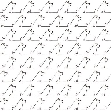 Komik ve sevimli köpek Dikişsiz desen,