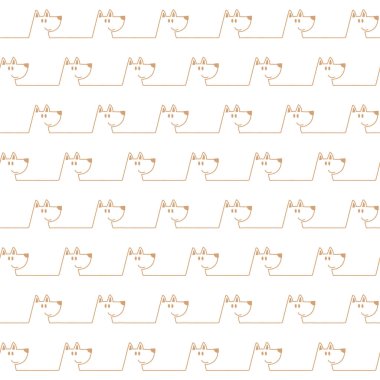 Komik ve sevimli köpek Dikişsiz desen,