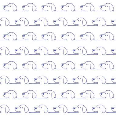 Komik ve sevimli köpek Dikişsiz desen,