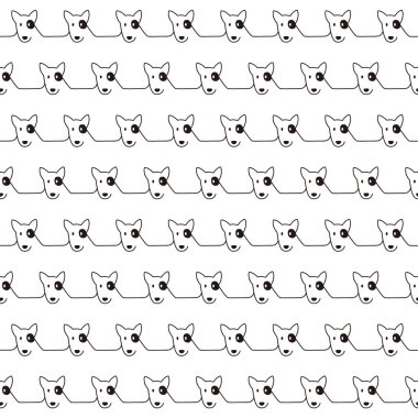 Komik ve sevimli köpek Dikişsiz desen,