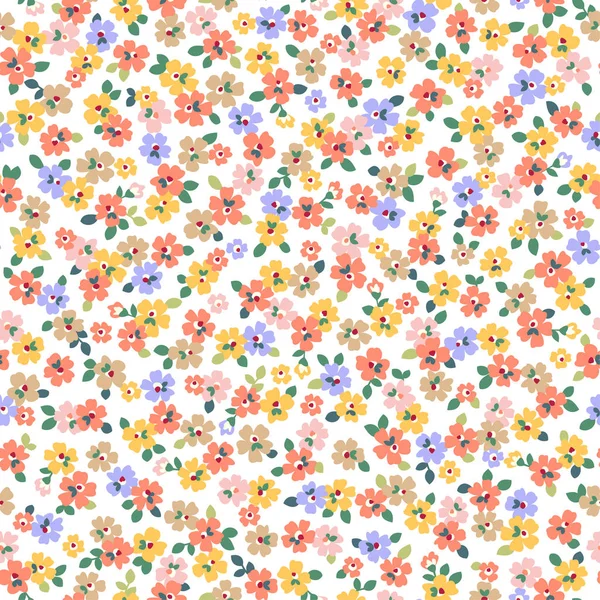 Güzel küçük çiçek ve bitkilerin Dikişsiz desen,