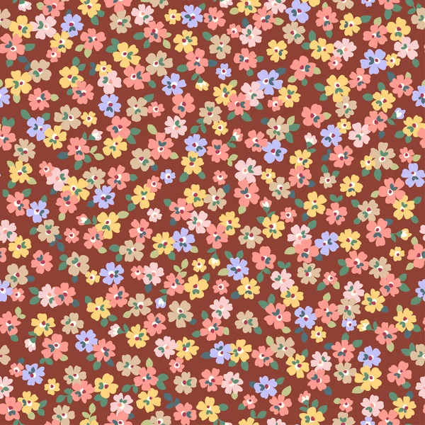 Güzel küçük çiçek ve bitkilerin Dikişsiz desen,