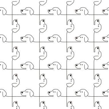 Komik ve sevimli köpek Dikişsiz desen,