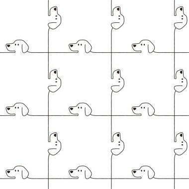 Komik ve sevimli köpek Dikişsiz desen,
