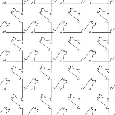 Komik ve sevimli köpek Dikişsiz desen,