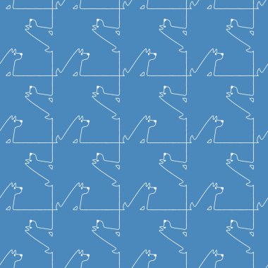 Komik ve sevimli köpek Dikişsiz desen,