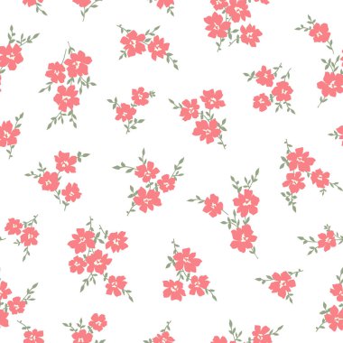 Güzel bir çiçeğin kusursuz vektör deseni,