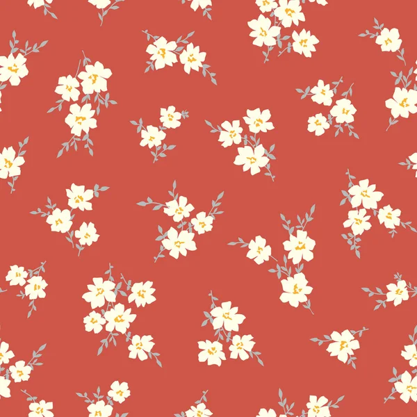 Безшовний Векторний Візерунок Красивої Квітки — стоковий вектор