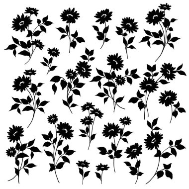 Güzel bir çiçeğin vektör çizim materyali