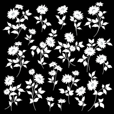 Güzel bir çiçeğin vektör çizim materyali