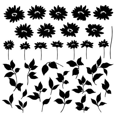 Güzel bir çiçeğin vektör çizim materyali