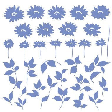 Güzel bir çiçeğin vektör çizim materyali