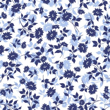 Güzel bir çiçeğin kusursuz vektör deseni,