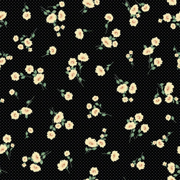 Patrón Vector Sin Costura Una Hermosa Flor — Archivo Imágenes Vectoriales