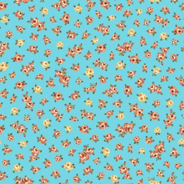 Güzel küçük çiçek ve bitkilerin Dikişsiz desen,