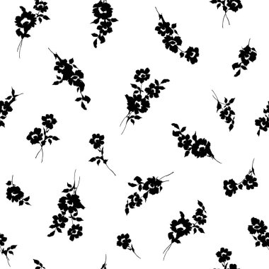 Güzel bir çiçeğin kusursuz vektör deseni,