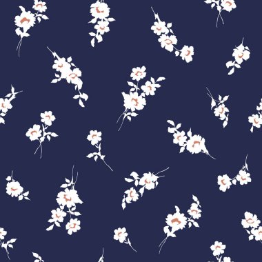 Güzel bir çiçeğin kusursuz vektör deseni,