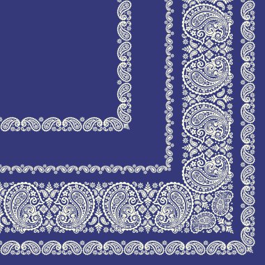 Güzel paisley kullanarak eşarp süs tasarımı,