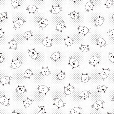 Oldukça küçük bir kedinin dikişsiz deseni