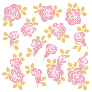 Soyut, güzel bir gülün illüstrasyon malzemesi,