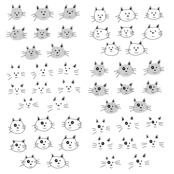 Kočičí Ilustrační Materiály Které Jsou Velmi Jednoduché — Stockový vektor
