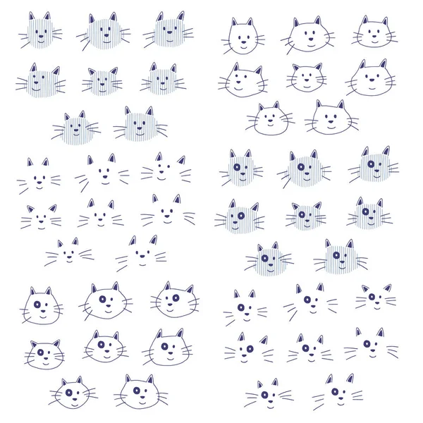 Матеріал Ілюстрації Кішки Який Досить Просто — стоковий вектор