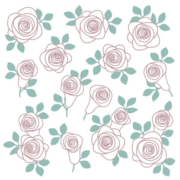 Иллюстрационный Материал Абстрактной Красивой Розы — стоковый вектор