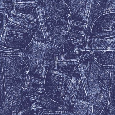 Gerçek kot pantolon dikişsiz desen,