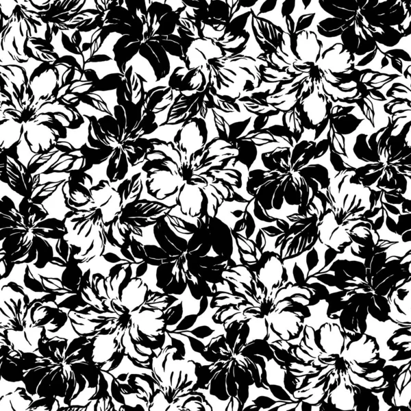 Nahtloses Muster Einer Blume Beeindruckend Schön — Stockvektor