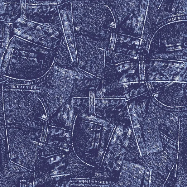 Gerçek kot pantolon dikişsiz desen,