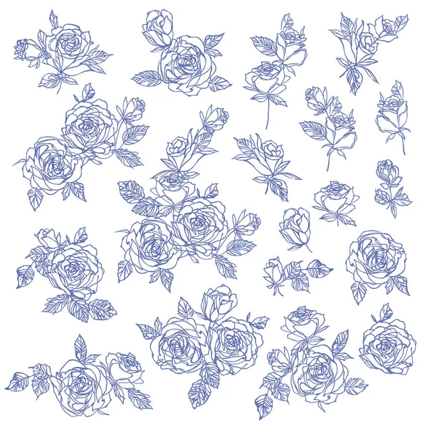 花ベクトルイラスト素材抽象的美しく — ストックベクタ