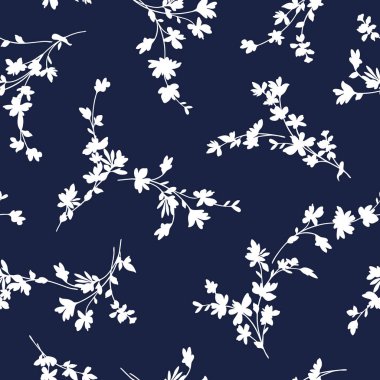 Güzel bir çiçeğin kusursuz vektör deseni,