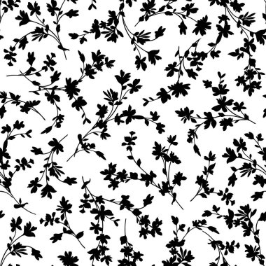 Güzel bir çiçeğin kusursuz vektör deseni,