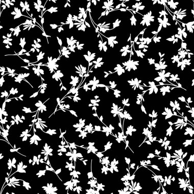 Güzel bir çiçeğin kusursuz vektör deseni,