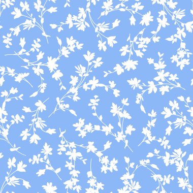 Güzel bir çiçeğin kusursuz vektör deseni,