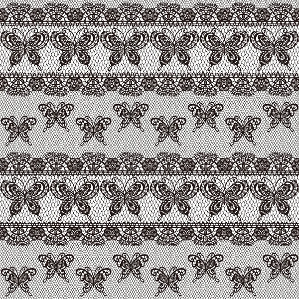 Made Beautiful Lacework Seamless Pattern Drew Real Lacework — стоковый вектор