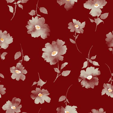 Bulanık bir çiçek deseni çizdim, bulanık bir çiçek çizdim, bu tasarımlar kusursuz bir şekilde devam ediyor.,