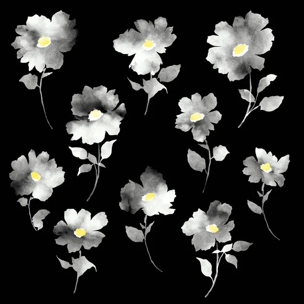 Illustration Une Fleur Floue Dessiné Une Fleur Magnifiquement Floue — Photo