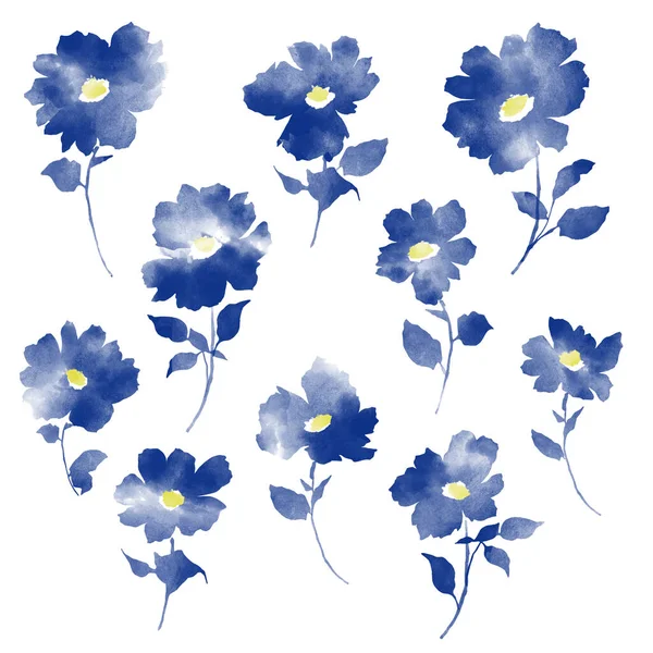 Illustration Material Blurred Flower Drew Beautifully Blurred Flower — стоковое фото