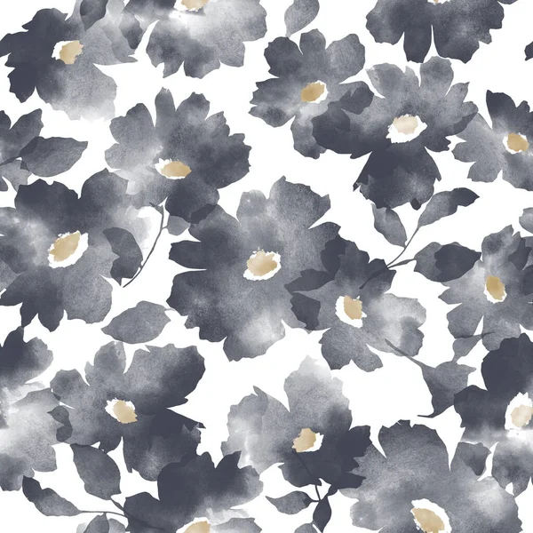 Unscharfe Blume Nahtlose Vektormuster Ich Zeichnete Eine Wunderschön Verschwommene Blume — Stockfoto
