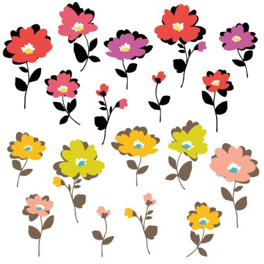 Çiçek vektör illüstrasyon materyali güzel soyut, bir çiçek özeti tasarladım, vektörler üzerinde çalıştım.,