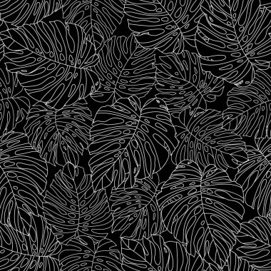 Tropikal bitkisiz desenli bir illüstrasyon. Tropikal bir bitki tasarladım. Bu resim kusursuz.