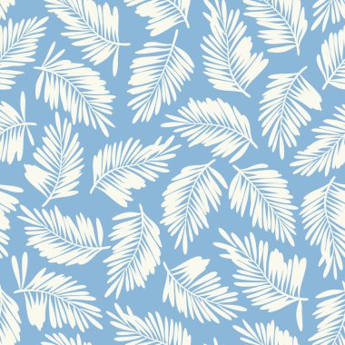 Tropikal bitkisiz desenli çizim, bir tropikal bitki tasarladım, bir vektör çalışması.