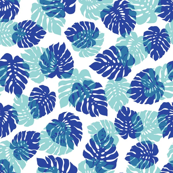 Beautiful Tropical Plant Seamless Pattern Illustration — Stock Vector