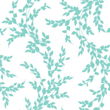 Basit bir yaprağın kusursuz deseni, bir siluette bir yaprak çizdim, bu tasarımlar pürüzsüz bir şekilde devam ediyor.