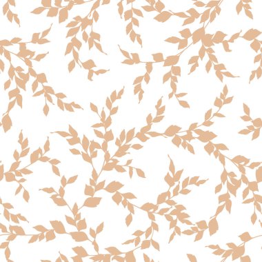 Basit bir yaprağın kusursuz deseni, bir siluette bir yaprak çizdim, bu tasarımlar pürüzsüz bir şekilde devam ediyor.