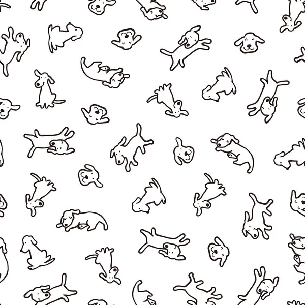 Patrón Simple Lindo Perro Sin Costura Hice Ilustración Perro Bonitocontinúo — Vector de stock